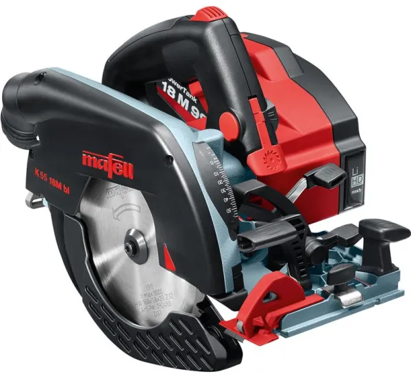 Mafell Accu handcirkelzaag K 55 18M bl PURE in T-MAX koffer