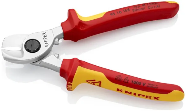Knipex Kabelschaar verchroomd, VDE-goedgekeurd 165 mm