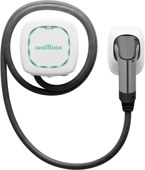 Wallbox Pulsar Plus -laadstation met Wi-Fi, 22 kW, 7 meter, Type 2, wit