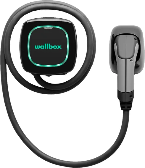 Wallbox Pulsar Plus -laadstation met Wi-Fi, 22 kW, 5 meter, Type 2, zwart
