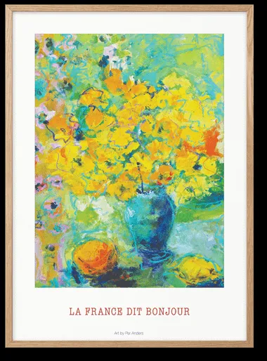 Peléton La France Zegt Bonjour 50x70 Poster